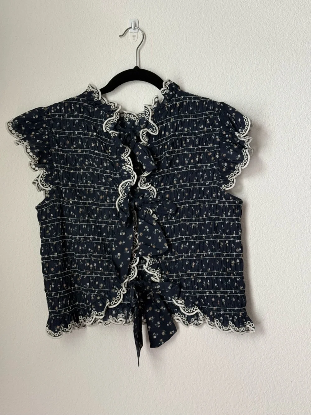 Sezane Liorane Blouse in Marine Floral Print - Picture 3 of 6